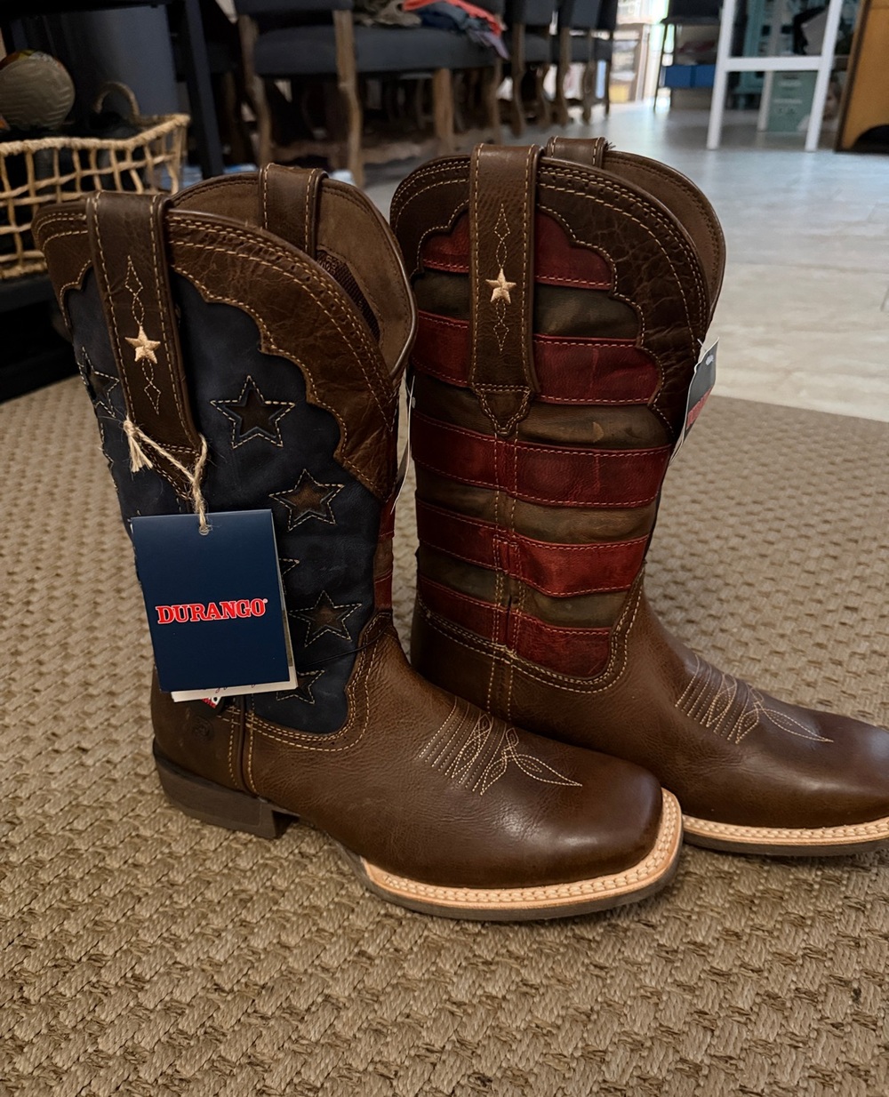 NWOB Durango Lady Rebel Pro Vintage Flag Boots - Women's 10